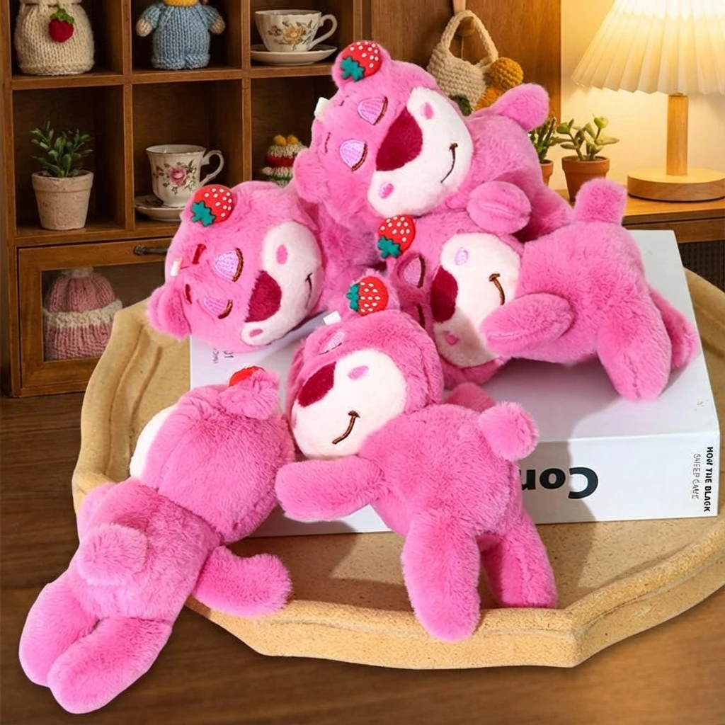 로츠오 봉제 인형 귀여운 키체인 가방 장식품 잠자는 자세 인형 뽑기 기계 걸이 장식품 소녀와 아이들을 위한 창의적인 선물