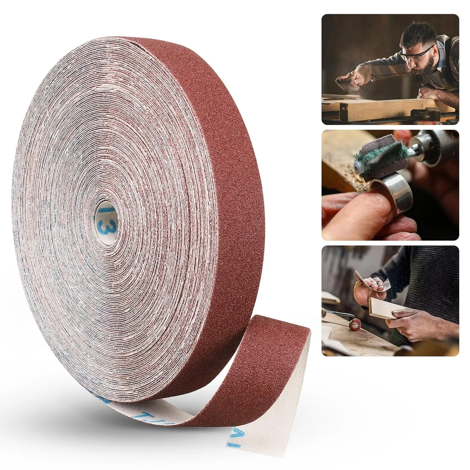 1인치 에머리 천 롤, 연속 사포(2m / 5m) 목재 연마, 금속 광택, 자동차 디테일링에 적합