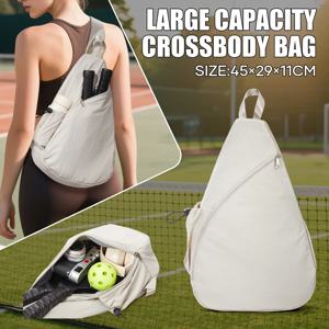 대용량 여성용 가슴 가방, 캐주얼 스포츠 피트니스 가방 피클볼 가방 보관 가방, 숄더백 크로스바디 백 벨트 백 여성용