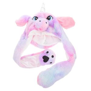 유니콘 머리 모자 코스프레 파티 의상 액세서리 토끼 모양 모자 축제 공연 소품 여성용 겨울 모자