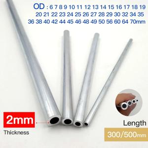 알루미늄 파이프 2mm 두께 6-70mm OD 직선 300mm 500mm 긴 원형 6063 알루미늄 합금 튜브