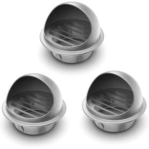 80/100/120MM 스테인레스 스틸 외벽 공기 배출구 그릴 원형 난방 냉각 천장 공기 환기 덕트 환기 배기