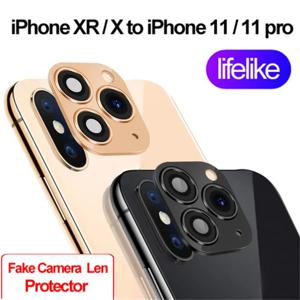 iPhone XR X용 화면 보호기 iPhone 11 Pro Max 가짜 카메라 렌즈 스티커 커버로 변경