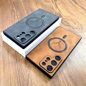 삼성 갤럭시 S26 S25 S24 S23 S22 S21 울트라 플러스 FE 노트 20 S 26 S25FE용 마그세이프 무선 충전 PU 가죽 케이스