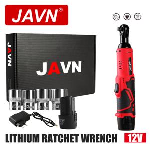 JAVN 12V 무선 전기 렌치, 45NM 3/8'' 래칫 렌치, 제거 나사 너트, 자동차 수리 도구, 직각 렌치, Powe