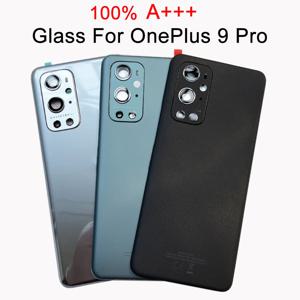 OnePlus 9 Pro 배터리 커버 유리 패널 후면 도어 하우징 케이스 Oneplus 9Pro 뒷면 커버(CE 포함 카메라 렌즈 포함)