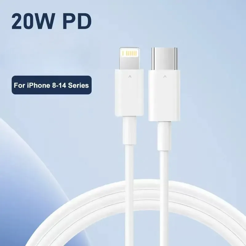 PD 20W USB C to 라이트닝 고속 충전 케이블 아이폰 14 13 12 11 프로 맥스 X XR 플러스 아이패드 데이터 동기화 케이블 애플용