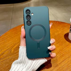 삼성 갤럭시 A56 A55 A54 A36 A35 A16 A15 5G A26 S25 Edge S24FE S24 S23 S21 Ultra Plus FE Magsafe용 소프트 TPU 무광 케이스