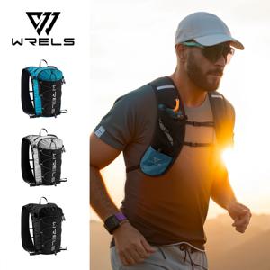 WRELS 8L 러닝 하이드레이션 조끼 배낭 트레일 레이싱 마라톤 하이킹 피트니스 가방 초경량 배낭 하이드레이션 조끼 팩