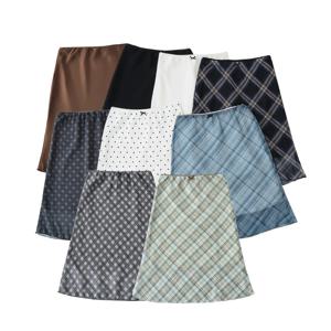 섹시 슬리밍 하이 웨이스트 하프 길이 스커트 달콤하고 매운 소녀 패셔너블한 다용도 아우터웨어 여성용 A라인 미니 스커트