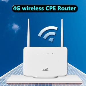 WiFi 라우터 300Mbps 4G 라우터 무선 모뎀 Sim 카드 슬롯이있는 외부 안테나 EU 플러그 인터넷 연결