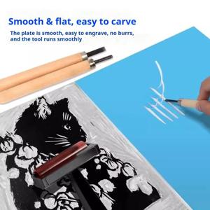 카빙 러버 블록 3mm/5mm A3/A4/A5/A6 판화 스탬프 블록 시트 방수 리놀륨 카빙 블록 아티스트 소프트 인그레이빙