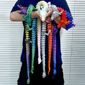 88CM 3D 프린팅 보석 드래곤 크리스탈 피젯 토이 회전 가능한 관절형 드래곤 ADHD 어린이를 위한 선물 생일 선물로 완벽