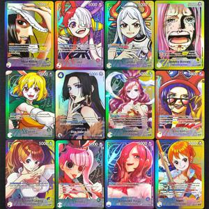 DIY 원피스 OPCG 영어판 보아 핸콕 나미 로빈 베티 레이주 페로나 야마토 우타 푸딩 캐롯 보니 리리스 게임 플래시 카드 장난감