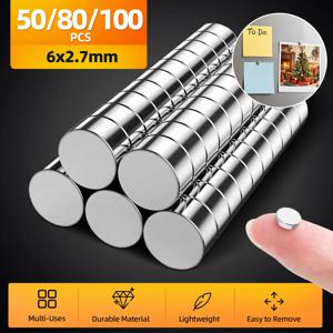 작은 6x3mm 냉장고 자석, 50/80/100개 작은 원형 다용도 냉장고 자석, 사무실, 냉장고, 주방용 자석