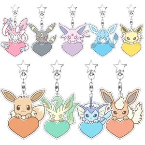 커플 애니메이션 이브이 에스페온 엄브레온 바포레온 실베온 사랑 만화 아크릴 키체인 귀여운 창의적인 소녀 소년 펜던트 참 장난감 선물