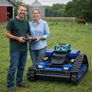 맞춤형 산업용 원격 제어 잔디 깎이 - 간단한 디자인 4행정 자동 소형 크롤러 상업용 농기구