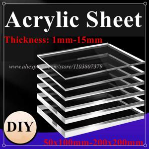 유기 유리 폴리메틸 메타크릴레이트 50x100-300x300mm 맞춤형 투명 플렉시 유리 투명 플라스틱 아크릴 시트 보드