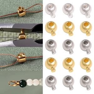 10 개/몫 3mm 골드 컬러 스테인레스 스틸 스토퍼 비즈 와이어 스토퍼 Rondelle 비즈에 대 한 크림프 엔드 비즈 Diy 쥬얼리 액세서리