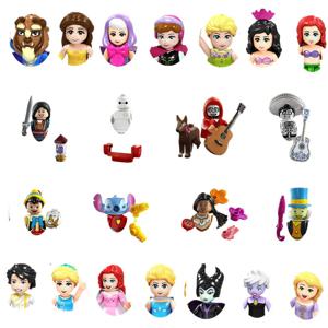 디즈니 영화 빌딩 블록 애니메이션 카와이 만화 미니 액션 어린이 피규어 블록 벽돌 조립 DIY 장난감 어린이를위한 선물