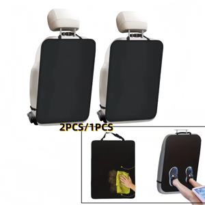 유니버설 카시트 킥 매트 프로텍터 2개 방수 뒷좌석 커버 (어린이, 반려동물용) 미끄럼 방지, 오염 방지, 진흙 방지 수납 가방