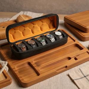 1/2/3/5/6/10 슬롯 시계 여행용 케이스, 하드 시계 롤, 몸에 꼭 맞는 베개가 있는 여행용 시계 정리 케이스, 빨간색 마이크로파이버 안감