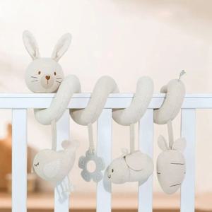 유모차 교수형 장난감 플러시 부드러운 만화 동물 신생아 감각 장난감 선물 분리형 나선형 유모차 교육 장난감