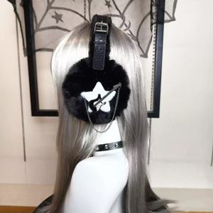 오리지널 윈터 밴드 스타 디 레이 스타일 귀마개 다크리 시리즈 서브컬쳐 펑크 귀마개 귀여운 따뜻한 플러시 귀 보호대 겨울용