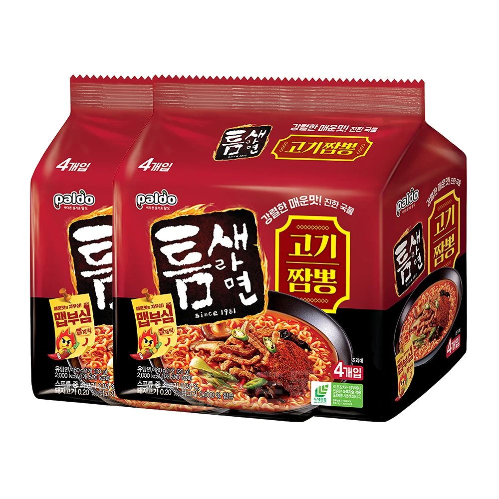팔도 틈새라면 고기짬뽕(120g X 4개입) 480g 2멀티팩