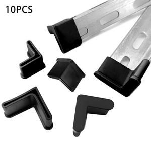 10개입 L형 고무 받침대 미끄럼 방지 발 패드 슬롯형 앵글 바 삼각형 발판 선반 철제 침대 발 커버 보호용 고무 슬리브