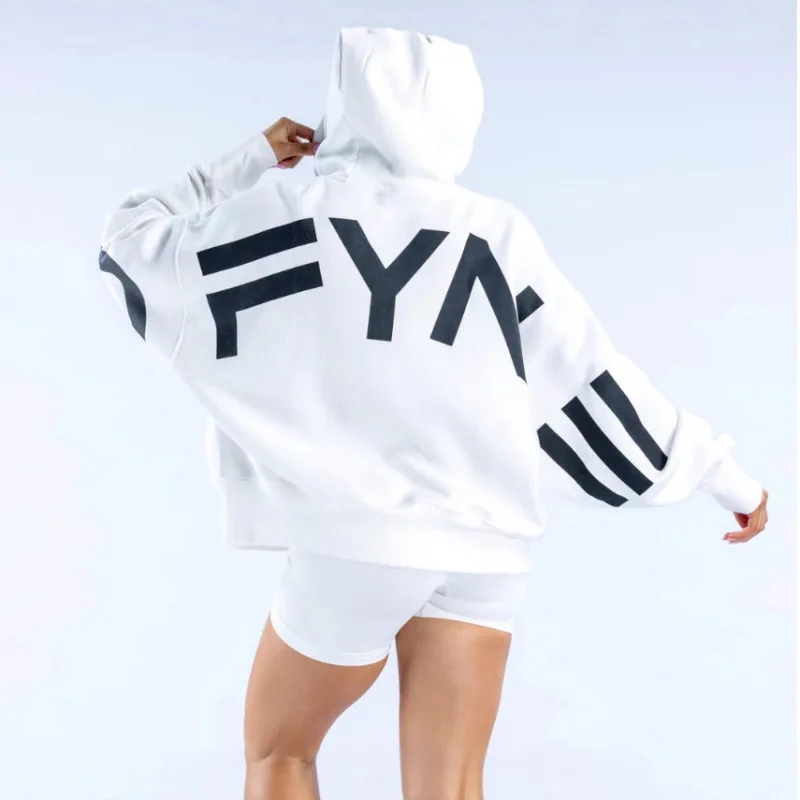 새로운 2025 여성 패션 프린트 두꺼운 긴팔 루즈핏 후드티 여성용 스웨트셔츠 폴리에스터 섬유 캐주얼 스트리트웨어