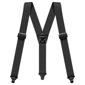 남성용 서스펜더, 헤비 듀티 3.8cm 폭 Y-백형, 4개 플라스틱 그리퍼 클래스프, 조절 가능한 탄성 바지/작업용 브레이스