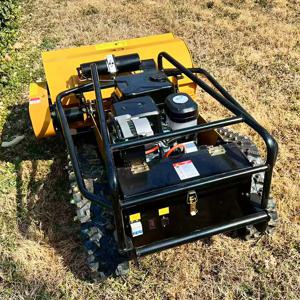 맞춤형 크롤러형 원격 제어 이동식 잔디 트리밍 로봇, EU 인증 전문가급 잔디 깎는 로봇