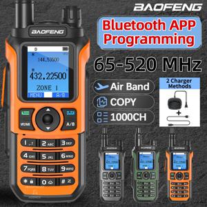바오펑 UV-21 PRO 무전기 멀티 밴드 1000채널 AM FM 블루투스 프로그래밍 NOAA VOX 무선 주파수 복사 V3 양방향 라디오