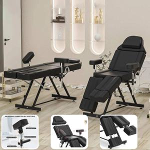 접이식 마사지 의자 전동 살롱 테이블 미용 스트레처 인조 가죽 타투 가구 속눈썹 연장용 카미야