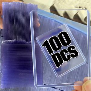 100/1개 카드 슬리브 홀더 게임 카드 35PT PVC 하드 플라스틱 카드 홀더 장난감 탑 로더 보호용 트레이딩 카드 보관 선물