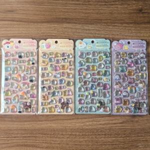 4개 귀여운 투명 팝 씰 스티커 - 저널, 휴대폰 및 DIY 공예품을 위한 사랑스러운 장식 RecordingYourLife Store