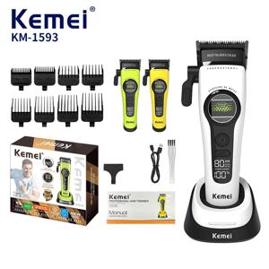 코메이 프로페셔널 헤어 클리퍼 F1 - 외부 브러시리스 트리머가 장착된 슈퍼 모터, 남성용 전기 면도기 KM-1593