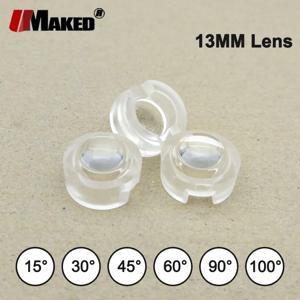 13MM LED 렌즈 1W 3W 5W 고출력 조명 렌즈 15 30 45 60 100 도 PMMA 적외선 모니터 CCTV 용 홀더가있는 부드러운 얼굴