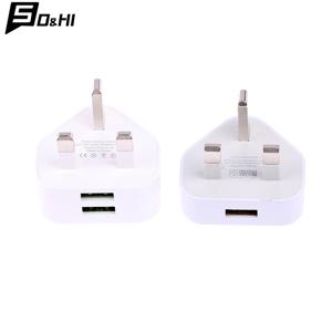 범용 영국 플러그 벽 충전기 어댑터, 1/2 USB 포트 포함, 아이폰 11, 화웨이 충전 충전기, 3 핀