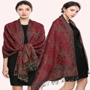 도매 두꺼운 파시미나 스카프 목도리 랩 페이즐리 자카드 스톨 빈티지 캐슈 스카프 인쇄 코튼 티펫 선 스크린 Hijab
