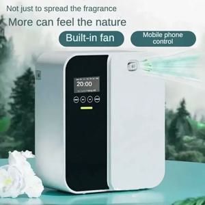 아로마 디퓨저 기계 벽걸이 형 물이없는 디퓨저 대형 룸 블루투스 에센셜 오일 디퓨저 가정용 전기 냄새