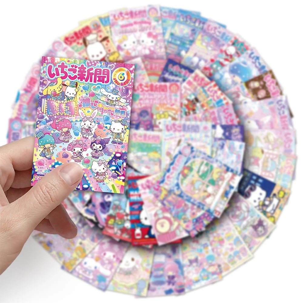 10/30/51pcs Sanrio Anime 작은 포스터 스티커 어린이를위한 재미있는 만화 데칼 장난감 수하물 스케이트 보드 전화 케이스 낙서 스티커