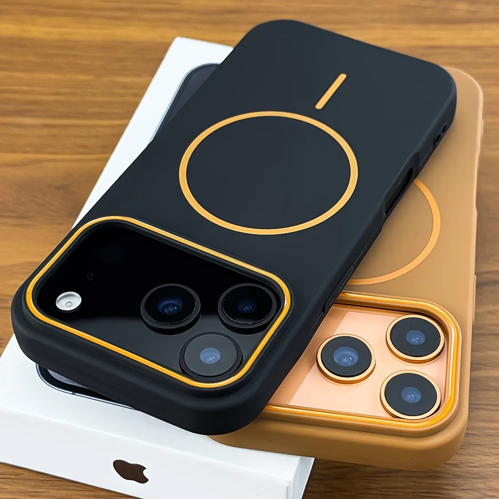 럭셔리 매트 마그네틱 폰 케이스 아이폰 17 16 15 14 13 12 프로 맥스 16 플러스 17프로 17 에어 맥세이프 무선 충전 하드 PC 커버 아이폰 17프로맥스 케이스