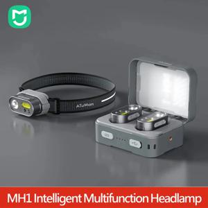 미지아 아투만 두카 MH1 다기능 헤드램프 키트 USB 충전식 휴대용 강력 LED COB 모션 센서 헤드토치 헤드램프