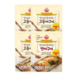 오뚜기 렌지에 돌려먹는 고등어구이(70g X 4개입) 280g 3개 + 연어구이(60g X 4개입) 240g 1개 세트