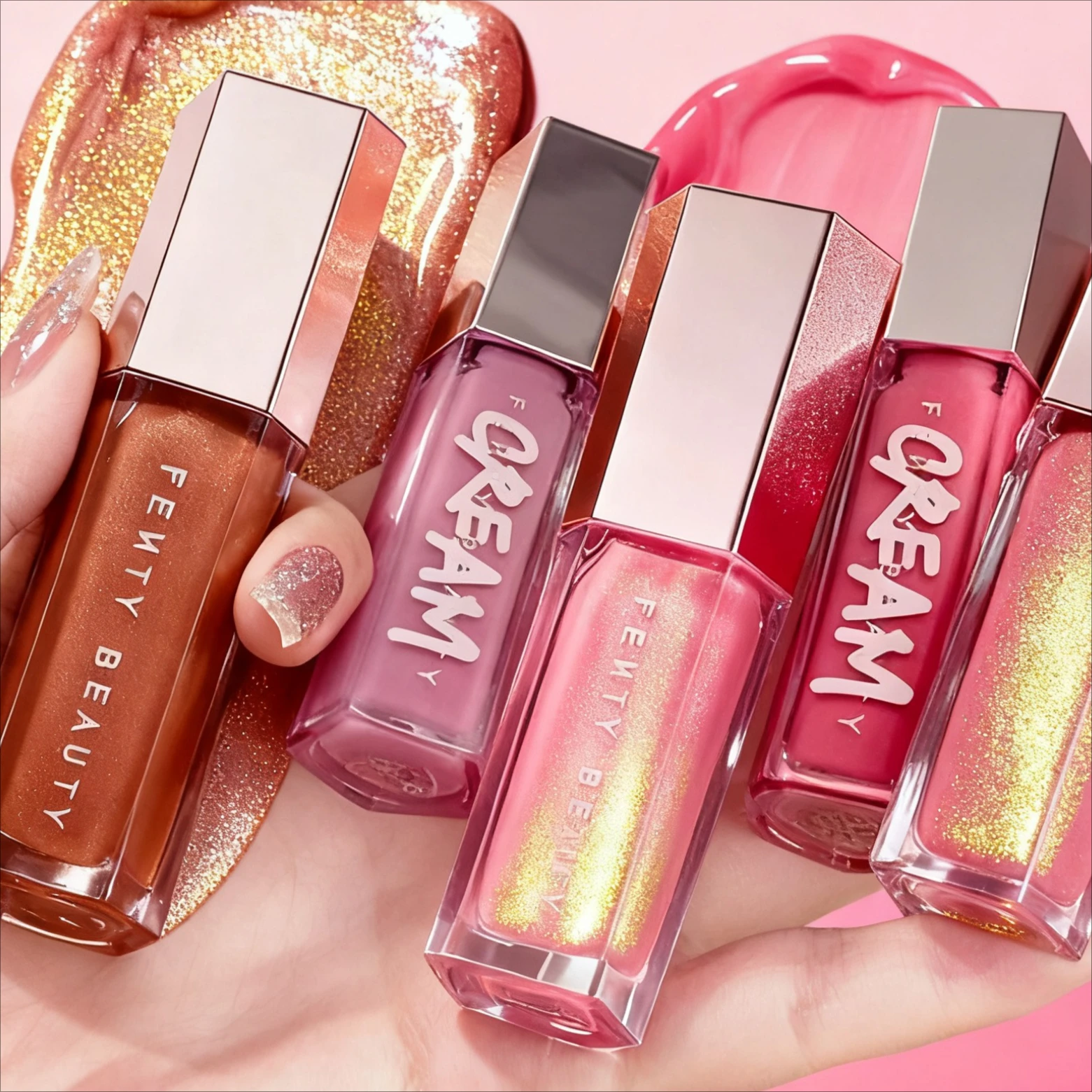 패션 펜티 뷰티 립 글레이즈 모이스처 샤인 글리터 립 플럼퍼 메이크업 초보자용 리퀴드 립스틱 여성 메이크업 화장품