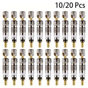 10개/20개 탈착식 프레스타 자전거 밸브 코어 교체용 황동 CNC FV MTB 로드 바이크 타이어 튜브 수리 도구