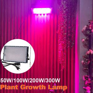 LED 식물 성장등 풀 스펙트럼 피토 램프 AC85-240V 50W 100W 200W 300W UV 플러드라이트 실내 재배 텐트 식물 성장등