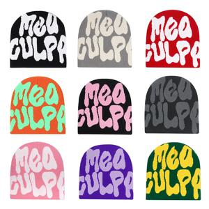 Y2K 디자인 니트 모자 겨울 따뜻한 비니 모자 비니 카고 모자 남성 여성 힙합 카니 예 여성 편지 야외 Gorras Hombre